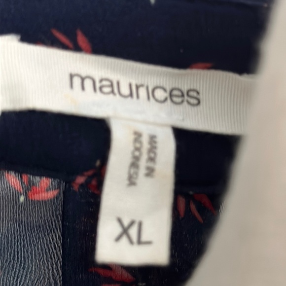 Sheer Lightweight Blouse with V Neck (snap close) long sleeves Navy - Picture 6 of 8